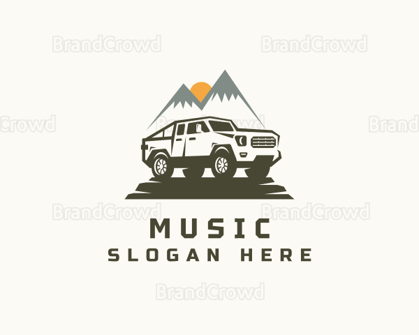 Mountan Camping Car Truck Logo