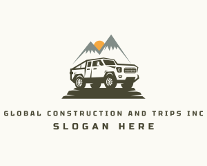 Travel - Mountan Camping Car Truck logo design