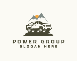 Camp - Mountan Camping Car Truck logo design