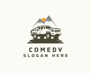 Camp - Mountan Camping Car Truck logo design