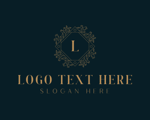 High End - Floral Diamond Wreath logo design