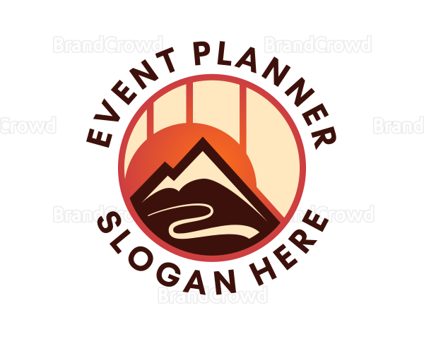 Eco Sunset Mountain Logo