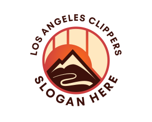 Eco Sunset Mountain Logo