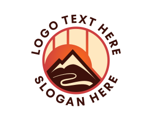 Eco Sunset Mountain Logo