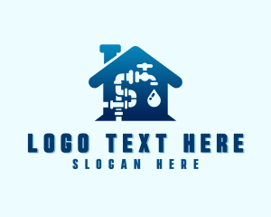 Faucet - House Pipe Plumbing logo design