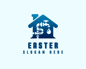 House Pipe Plumbing Logo