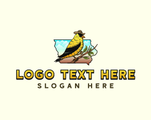 Yellowhammer Bird - Goldfinch Bird Iowa logo design