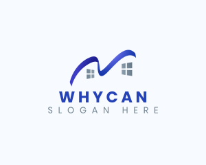 Roof - House Roofing Swoosh logo design