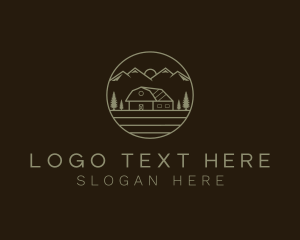 Mountain Countryside Barn logo design