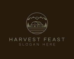 Mountain Countryside Barn logo design