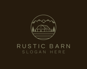 Mountain Countryside Barn logo design