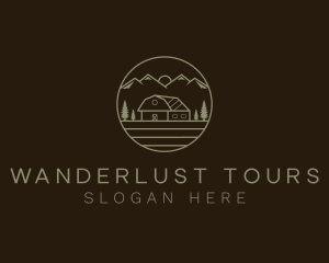 Mountain Countryside Barn logo design