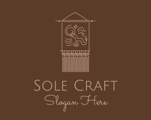 Bohemian Macrame Tapestry logo design