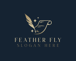 Writing Feather Quill logo design