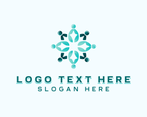 Interact - Human Community Organization logo design
