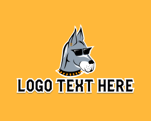 Game Streaming - Cool Dog Sunglasses logo design