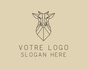 Geometric Minimal Animal logo design