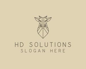 Geometric Minimal Animal logo design