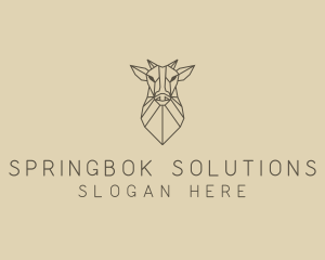 Springbok - Geometric Minimal Animal logo design