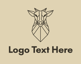 Steakhouse - Geometric Minimal Animal logo design
