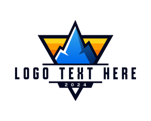 Camping - Mountain Summit Adventure logo design