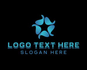 Abstract - Star Cyber Technology logo design