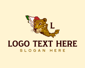 Map - Mexico Wildlife Jaguar logo design