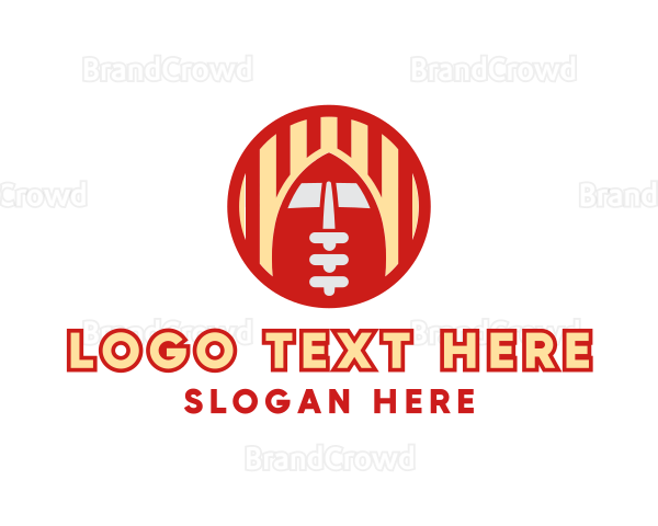 Round Stripe American Football Logo