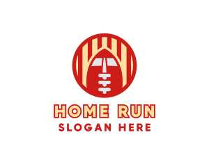 Round Stripe American Football Logo