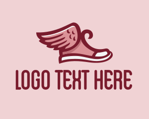 Fashion Accessory - Red Sneaker Wings logo design