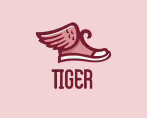 Red Sneaker Wings Logo