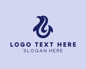 Shape - Sea Dolphin Hook logo design