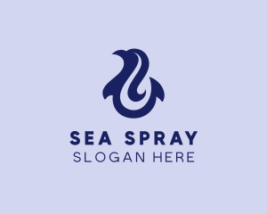 Sea Dolphin Hook logo design