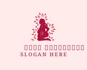 Weight Loss - Natural Woman Leaf logo design