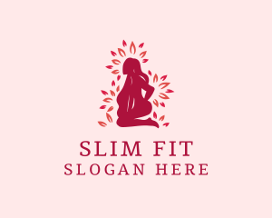 Weight Loss - Natural Woman Leaf logo design