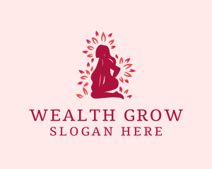 Natural Woman Leaf logo design