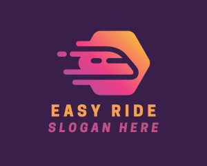 Commute - Gradient Fast Train logo design