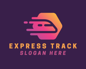 Train - Gradient Fast Train logo design