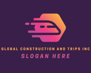 Subway - Gradient Fast Train logo design