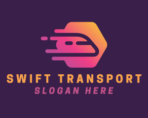 Gradient Fast Train  logo design