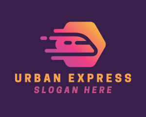 Metro - Gradient Fast Train logo design