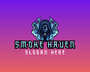 Smoke Ninja Warrior logo design