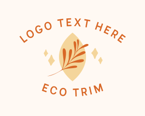 Eco Leaf Sparkle logo design