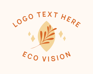 Eco Leaf Sparkle logo design