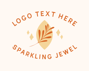 Eco Leaf Sparkle logo design