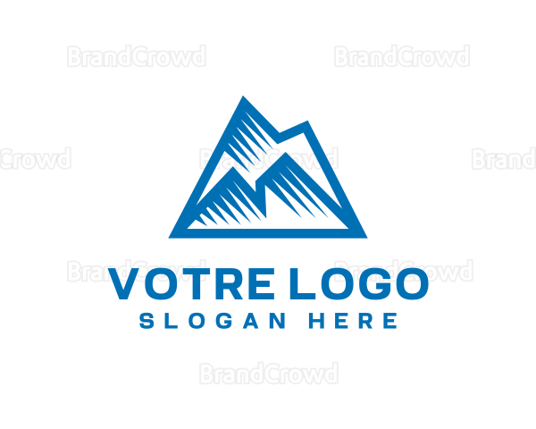 Geometric Mountain Travel Logo