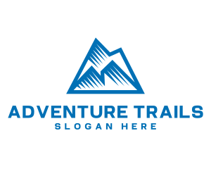 Geometric Mountain Travel logo design