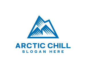 Geometric Mountain Travel logo design