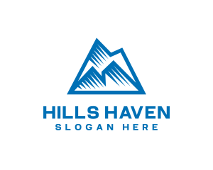 Geometric Mountain Travel logo design