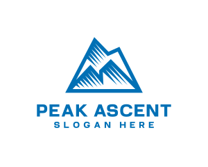 Climb - Geometric Mountain Travel logo design